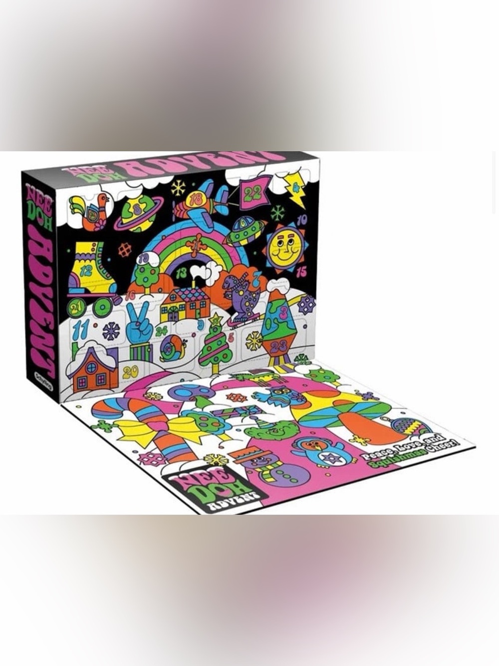 Rare ! Hard to find !! Needoh Advent Calendar - Bright Multi-Color Squishy Toys